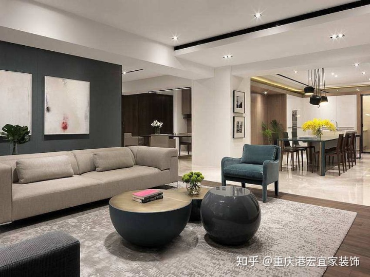 客廳現代簡約風格裝修效果圖_現代裝修風格_別墅現代簡約風格裝修